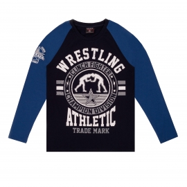 Лонгслив LEADER WRESTLING синий-електрик